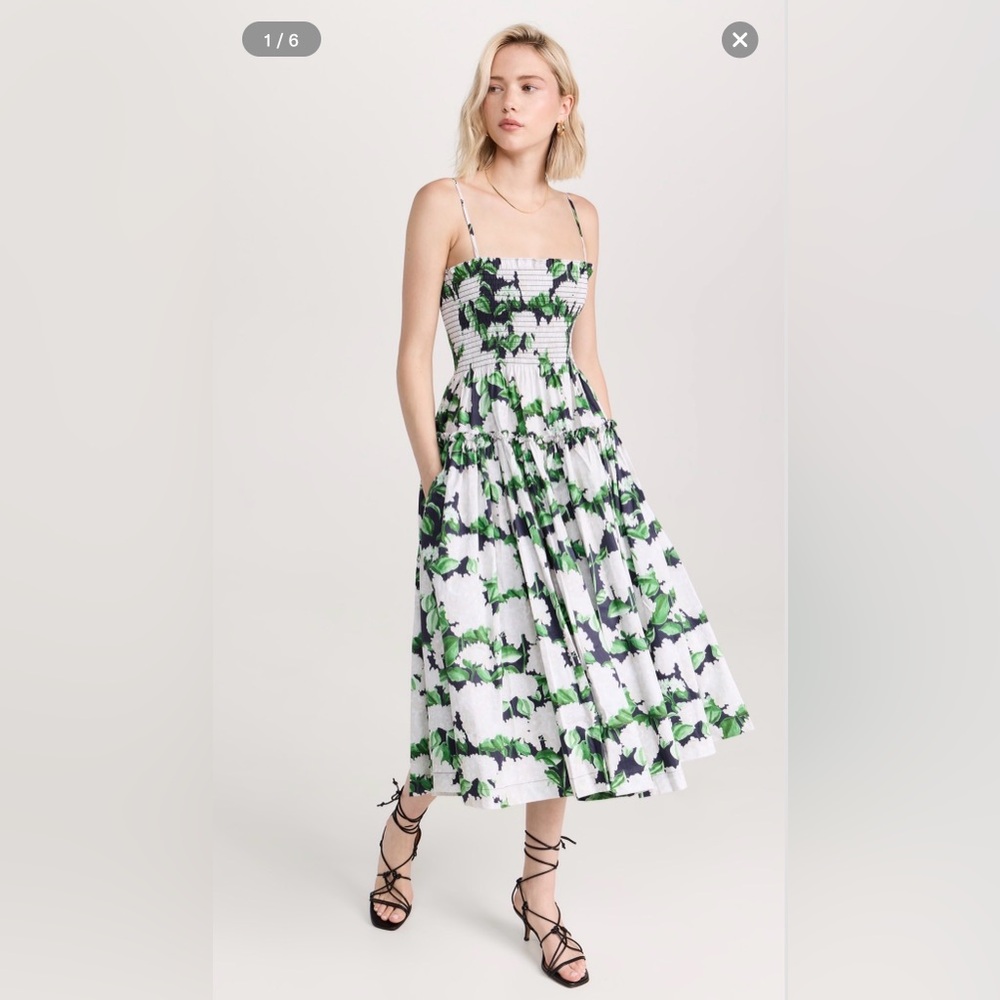 Hill House Home Seraphina Midi Nap Dress Midnight Garden Print - Picture 7 of 7